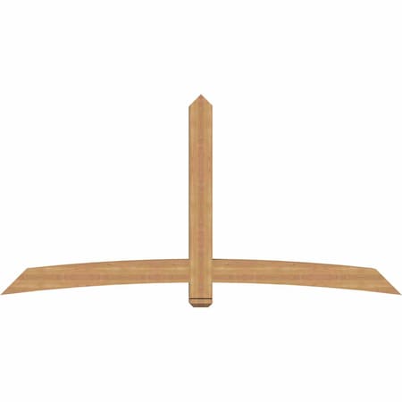 Ekena Millwork Bellingham Timber Gable Bracket, Western Red Cedar, 96"W x 48"H x 5 1/2"D x 5 1/2"F, 12/12 Pitch GBW096X48X0606BEL00SWR